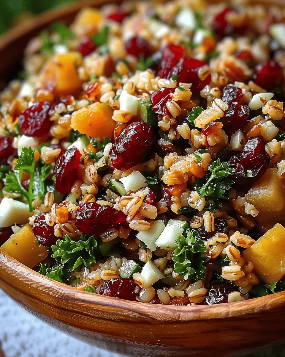 Autumn Harvest Grain Salad with Cranberries: Easy and Nutritious Delight