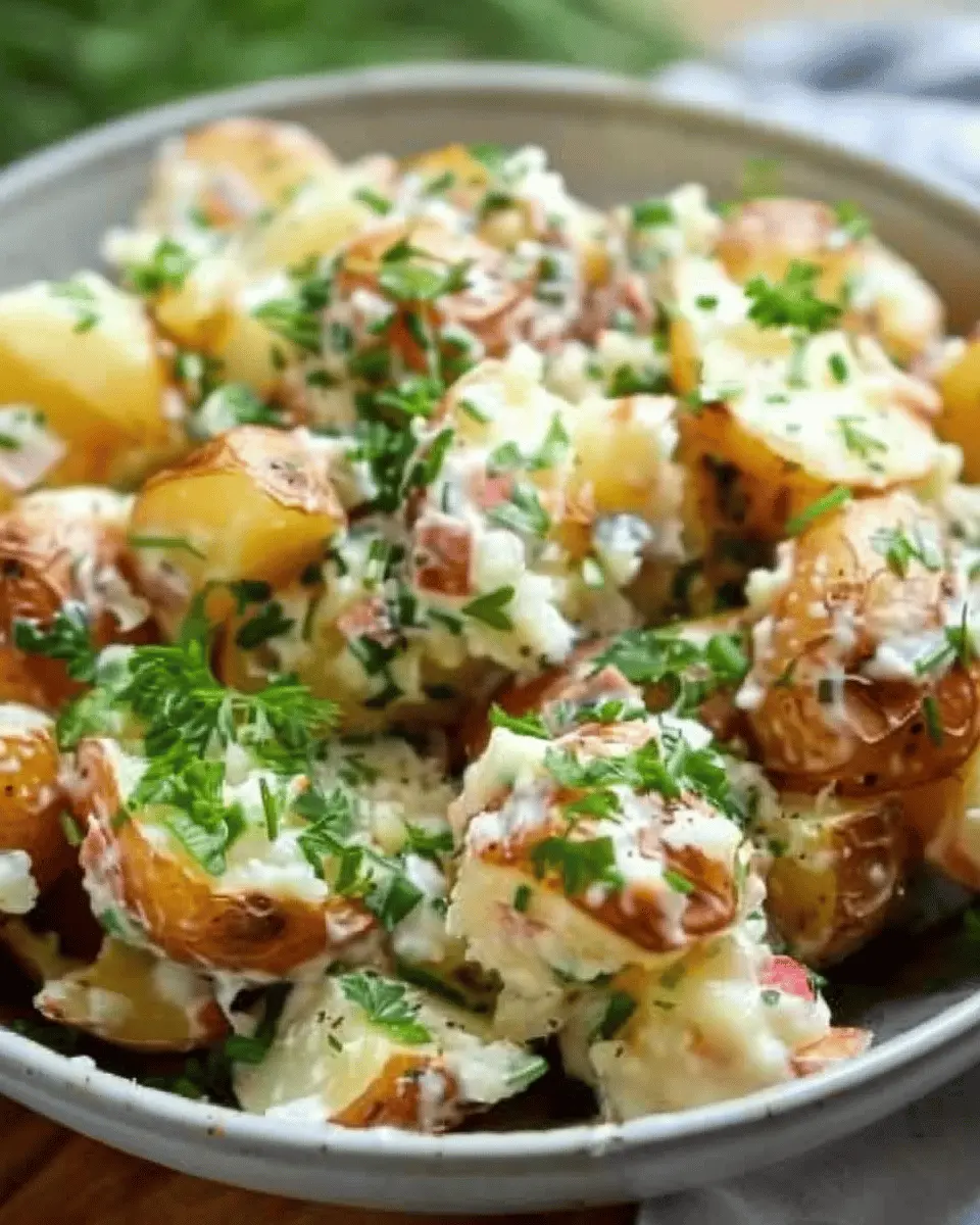 Crispy Smashed Potato Salad with Turkey Bacon for Food Lovers