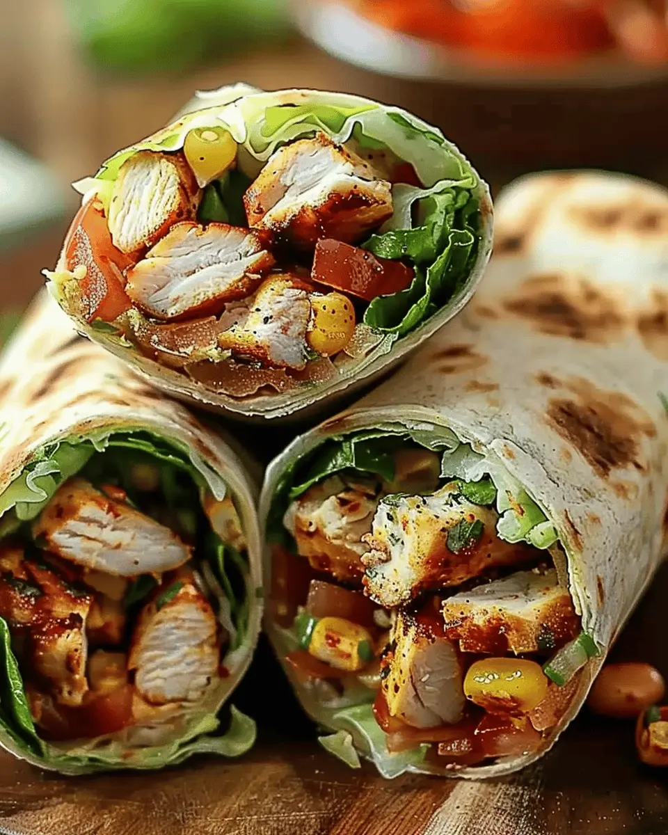 Delicious Chicken BLT Wrap with Turkey Bacon for Quick Meals