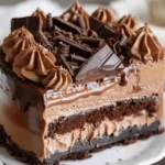 Copycat Hershey’s Chocolate Bar Cheesecake Cake