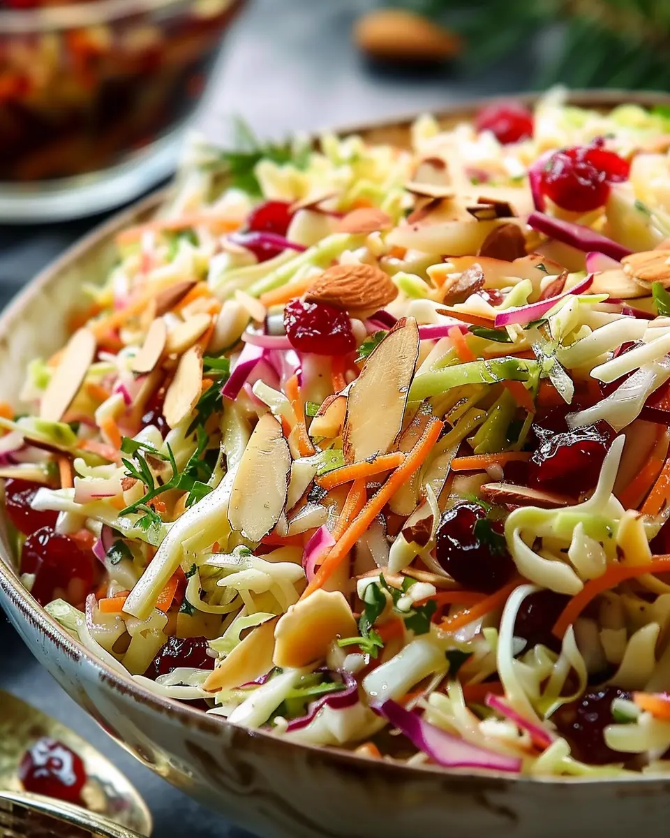 Cranberry Almond Thanksgiving Slaw Recipe for a Festive Table