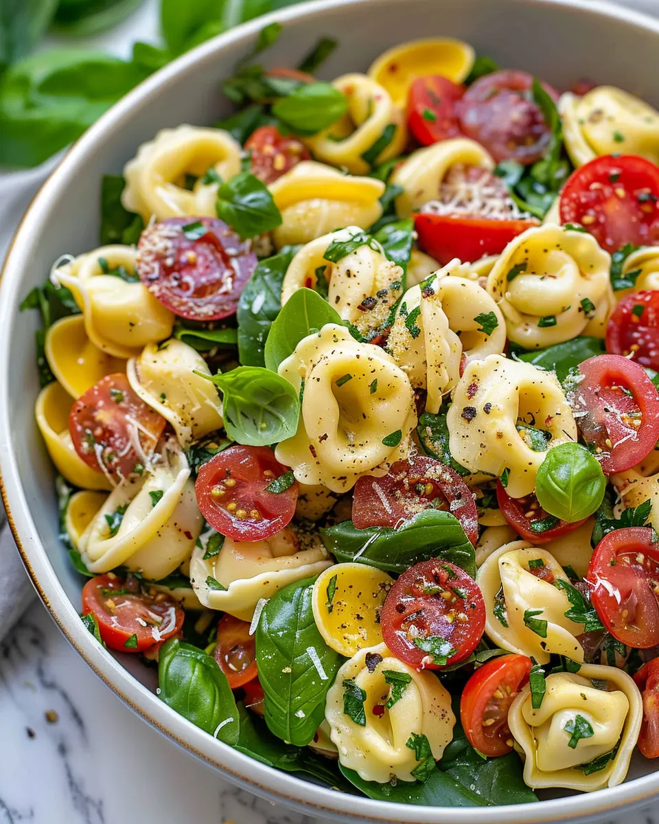 Tortellini Pasta Salad: Easy &amp; Delicious with Turkey Bacon and Chicken Ham