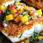 Tropical Coconut Crusted Fish with Mango Salsa