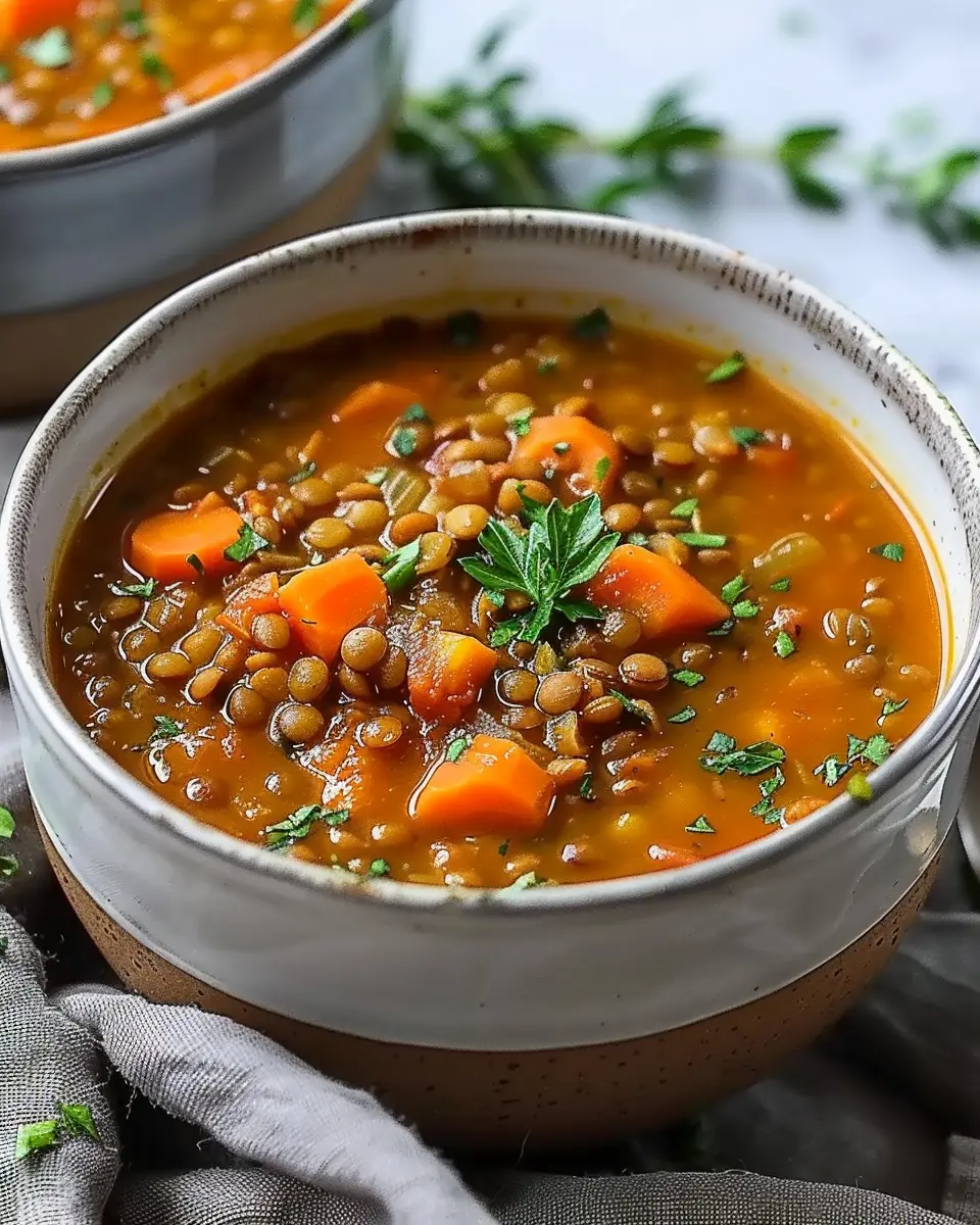 Delicious Instant Pot Lentil Soup for Cozy Nights In with Turkey Bacon