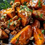 Walnut Maple Roasted Sweet Potatoes