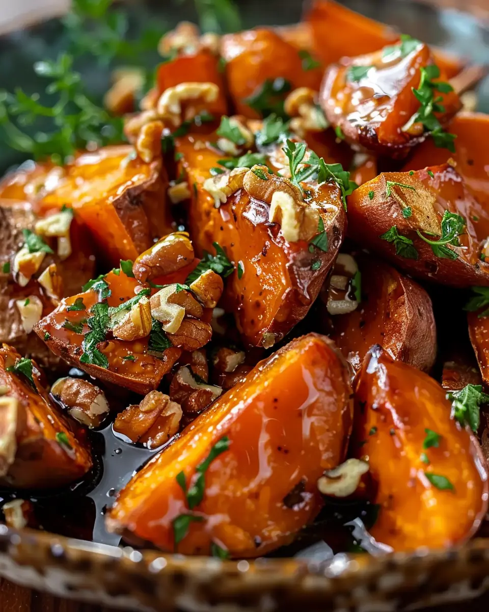 Walnut Maple Roasted Sweet Potatoes: Best Comfort Food Delight