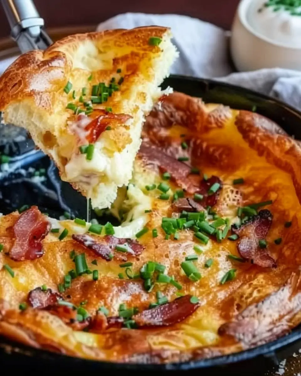Savory Cheddar & Turkey Bacon Dutch Baby: Easy Family Delight