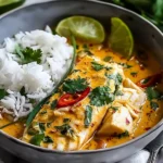 Creamy Coconut Lime Fish Curry with Fluffy Jasmine Rice