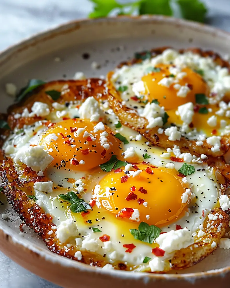 Crispy Feta Fried Eggs with Turkey Bacon: A Delicious Start to Your Day