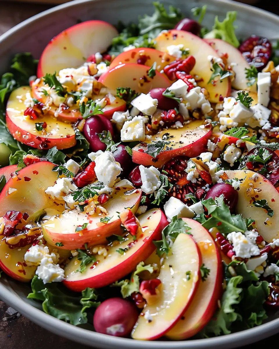 Irresistible Autumn Harvest Honeycrisp Apple and Feta Salad Delight