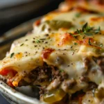Low Carb Philly Cheesesteak Casserole