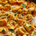 One-Pot Spicy Garlic Butter Chicken Tortellini