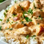 CREAMY SMOTHERED CHICKEN AND RICE RECIPE