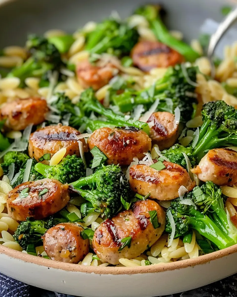 Chicken Sausage and Broccoli Orzo: A Quick, Flavorful Meal Fix