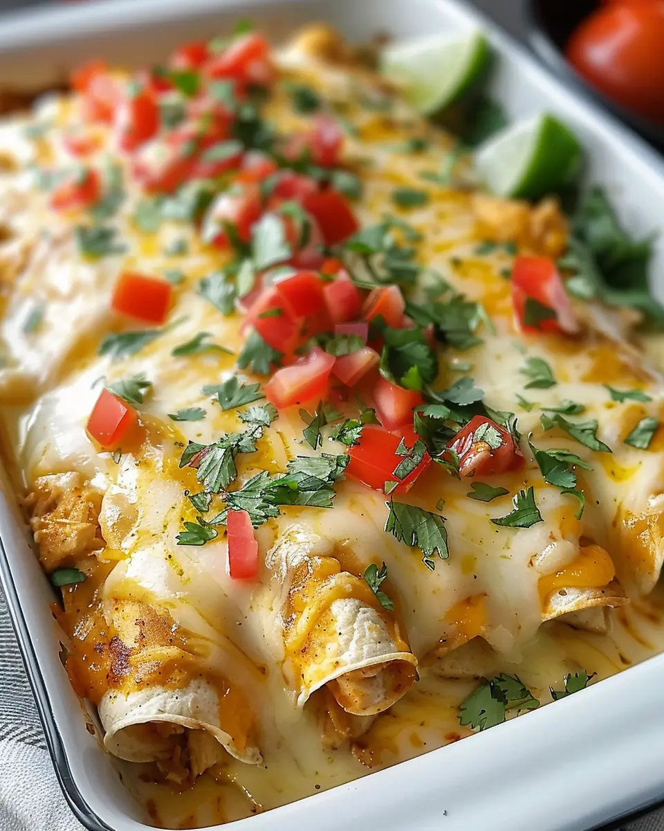 Creamy Queso Chicken Enchiladas: Easy Family Dinner Delight
