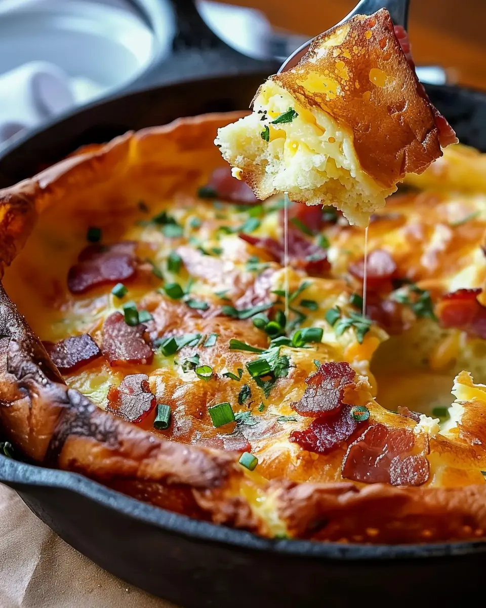 Savory Cheddar Turkey Bacon Dutch Baby for a Cozy Breakfast