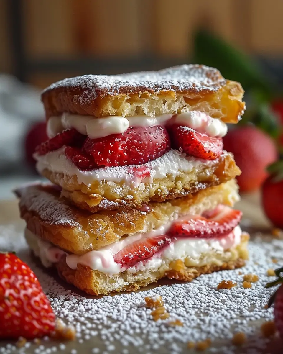 Fried Strawberry Cheesecake Sandwiches: Indulgent Homemade Treats