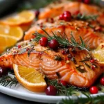Irresistible Christmas Salmon with Citrus and Herbs Delight