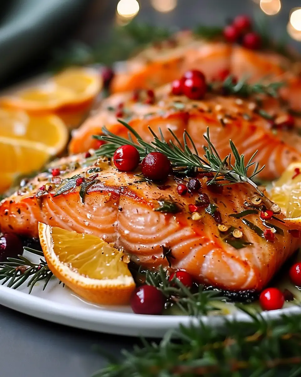 Irresistible Christmas Salmon with Citrus and Herbs Delight Recipe