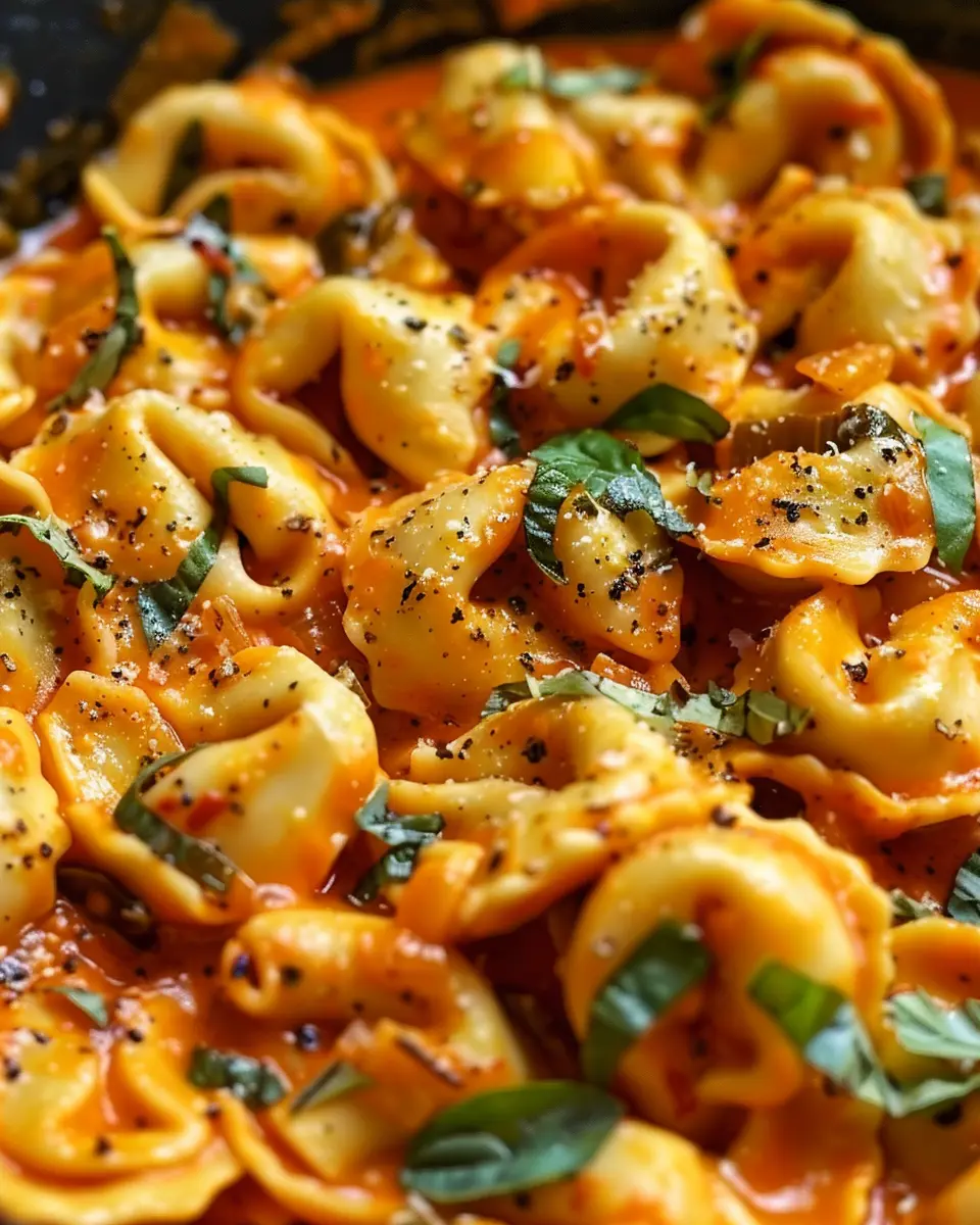 One-Pot Spicy Garlic Butter Chicken Tortellini Delight