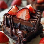 Chocolate Covered Strawberry Brownies