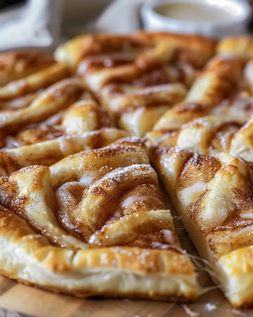 Cinnamon-Sugar Pizza: Indulgent Treat with Crescent Rolls